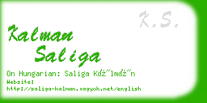 kalman saliga business card